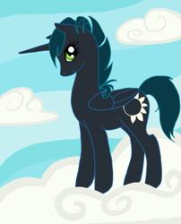 Size: 577x714 | Tagged: safe, artist:astonishingly, derpibooru import, oc, oc only, alicorn, pony, alicorn oc, eclipse, solo