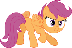 Size: 10000x6618 | Tagged: safe, artist:deadparrot22, scootaloo, absurd resolution, buzzing wings, plot, simple background, solo, transparent background, vector