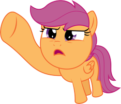 Size: 11171x9560 | Tagged: safe, artist:deadparrot22, scootaloo, absurd resolution, confused, simple background, solo, transparent background, vector