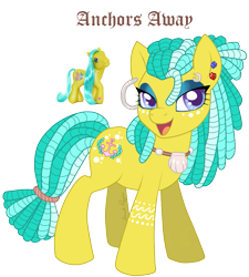 Size: 901x1000 | Tagged: safe, artist:icecatdemon, derpibooru import, earth pony, pony, g3, anchors away, female, mare, solo, text, toy