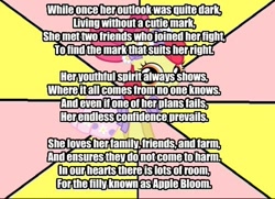 Size: 500x362 | Tagged: safe, artist:snakeman1992, apple bloom, earth pony, pony, female, filly, meme, poem