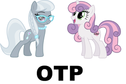 Size: 2000x1344 | Tagged: safe, derpibooru import, silver spoon, sweetie belle, exploitable meme, otp, shipping, silverbelle