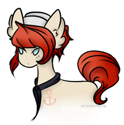 Size: 574x576 | Tagged: safe, artist:hespreuswreak, derpibooru import, oc, oc only, earth pony, pony, hat, solo