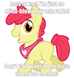 Size: 1045x1090 | Tagged: safe, artist:wicklesmack, apple bloom, applebuck, mentally advanced series, image macro, rule 63, simple background, transparent background