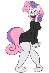 Size: 1999x3000 | Tagged: safe, artist:scobionicle99, sweetie belle, anthro, clothes, solo, sweater, turtleneck