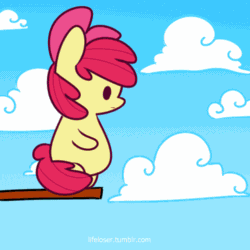 Size: 500x500 | Tagged: safe, artist:php56, derpibooru import, apple bloom, babs seed, scootaloo, score, sweetie belle, earth pony, pegasus, pony, unicorn, :3, adorabloom, animated, blob jump, bow, cloud, cute, cutealoo, diving, female, filly, glasses, hair bow, open mouth, sky, smiling, sunglasses, water, water blob