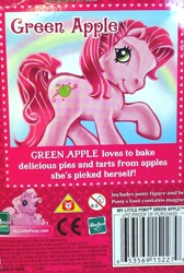 Size: 1728x2567 | Tagged: safe, derpibooru import, g3, back card, green apple (g3), text, toy