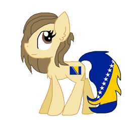 Size: 728x692 | Tagged: safe, artist:pinkielord, derpibooru import, bosnia, bosnia and herzegovina, nation ponies, solo