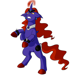 Size: 800x841 | Tagged: safe, artist:kourabiedes, derpibooru import, pony, unicorn, crossover, ponified, queen beryl, sailor moon, solo