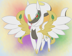 Size: 900x697 | Tagged: safe, artist:kiki-bunni, derpibooru import, arceus, pokémon, ponified