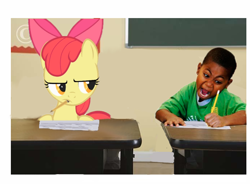 Size: 690x523 | Tagged: safe, artist:kuren247, derpibooru import, apple bloom, human, irl, irl human, photo, ponies in real life, unamused