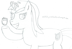 Size: 1280x867 | Tagged: safe, artist:2shyshy, lyra heartstrings, pony, unicorn, 30 minute art challenge, female, fire, horn, mare