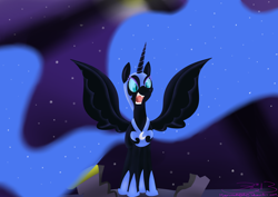 Size: 2400x1700 | Tagged: safe, artist:mikoruthehedgehog, derpibooru import, nightmare moon, season 4, solo