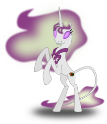 Size: 886x1026 | Tagged: safe, artist:vinylbecks, derpibooru import, oc, oc only, classical unicorn, leonine tail, nightmare, nightmarified, simple background, solo, transparent background, vector