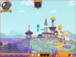 Size: 1021x769 | Tagged: safe, derpibooru import, pegasus, pony, canterlot, flying, game screencap, legends of equestria, tower