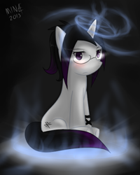 Size: 400x500 | Tagged: safe, artist:valiantrarity, derpibooru import, oc, oc only, pony, unicorn, glasses, magic