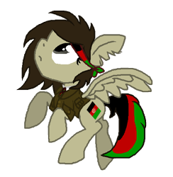 Size: 494x506 | Tagged: safe, artist:pinkielord, derpibooru import, pegasus, pony, afghanistan, country, flag, nation ponies, ponified, solo