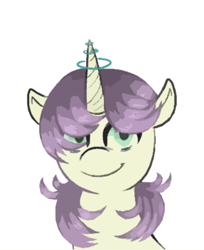 Size: 426x523 | Tagged: safe, artist:ponycide, derpibooru import, oc, oc only, pony, unicorn, smiling