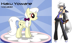 Size: 703x415 | Tagged: safe, pony creator, fanloid, ponified, vocaloid, yowane haku