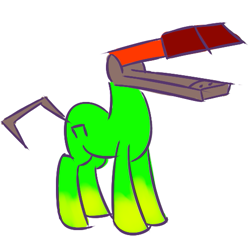 Size: 505x487 | Tagged: safe, artist:tggeko, ponified, simple background, stapler, wat, white background