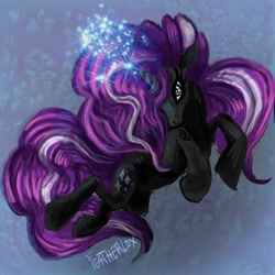 Size: 1000x1000 | Tagged: safe, artist:featherlox, derpibooru import, nightmare rarity, spoiler:comic, magic, solo