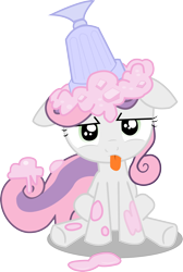Size: 1970x2926 | Tagged: safe, artist:echoes111, derpibooru import, sweetie belle, milkshake, simple background, solo, tongue out, transparent background, vector