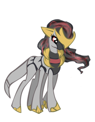 Size: 500x640 | Tagged: safe, artist:flautist-kloa, derpibooru import, giratina, pokémon, ponified, solo