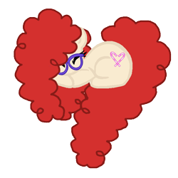 Size: 650x650 | Tagged: safe, artist:pixelated-beauty, twist, earth pony, female, filly, glasses, heart pony, solo, white coat