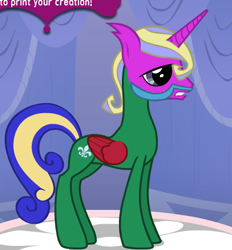 Size: 394x424 | Tagged: safe, oc, oc only, alicorn, pony, pony creator, abomination, alicorn oc, pony maker, solo