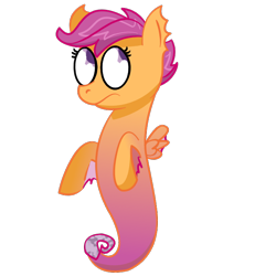 Size: 700x700 | Tagged: safe, derpibooru import, scootaloo, merpony, solo, species swap