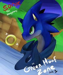 Size: 524x624 | Tagged: safe, artist:blueskybelow, derpibooru import, pony, crossover, ponified, solo, sonic the hedgehog, sonic the hedgehog (series)