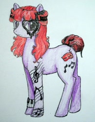 Size: 698x894 | Tagged: safe, artist:divinekitten, derpibooru import, monster high, operetta, ponified, solo, traditional art