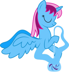 Size: 878x910 | Tagged: safe, artist:parclytaxel, derpibooru import, oc, oc only, oc:parcly taxel, alicorn, genie pony, pony, .svg available, albumin flask, alicorn oc, chemistry, genie, pun, simple background, solo, transparent background, vector, volumetric flask