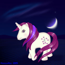 Size: 600x600 | Tagged: safe, artist:moogleymog, derpibooru import, moondancer (g1), g1, moon, solo