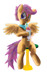 Size: 2971x4773 | Tagged: safe, artist:owlvortex, scootaloo, pegasus, pony, female, milkshake, solo