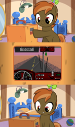 Size: 640x1080 | Tagged: safe, derpibooru import, button mash, button's odd game, desert bus, forced meme, meme