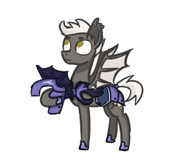 Size: 1000x900 | Tagged: safe, artist:talludde, derpibooru import, oc, oc only, bat pony, pony, night guard, solo