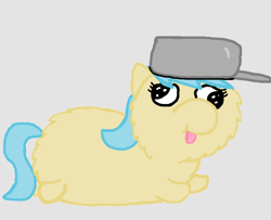 Size: 882x717 | Tagged: safe, artist:hugboxfag, derpibooru import, fluffy pony, derp, fluffy pony original art, pot, solo