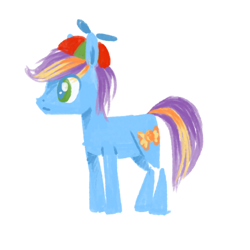 Size: 800x800 | Tagged: safe, artist:needsmoarg4, derpibooru import, g3.5, background pony, boy pony, g3.5 to g4, generation leap, solo