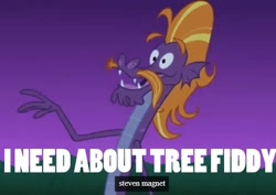 Size: 506x359 | Tagged: safe, derpibooru import, edit, edited screencap, screencap, steven magnet, friendship is magic, image macro, loch ness monster, solo, south park, tree fiddy