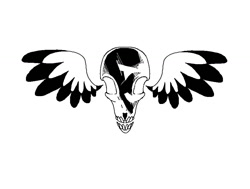 Size: 924x698 | Tagged: safe, artist:die-laughing, avenged sevenfold, band, music, parody, skull, technically pony related, wings