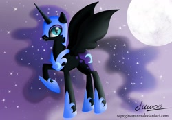 Size: 3000x2100 | Tagged: safe, artist:vird-gi, derpibooru import, nightmare moon, moon, solo