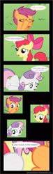 Size: 5262x17400 | Tagged: safe, artist:iamcommando13, apple bloom, scootaloo, sweetie belle, absurd resolution, blank flank, comic, cutie mark, cutie mark crusaders, cutiespark