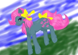 Size: 1476x1040 | Tagged: safe, artist:filly-of-light, derpibooru import, bow tie (g1), g1, solo