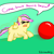 Size: 720x720 | Tagged: safe, artist:fillialcacophony, derpibooru import, fluffy pony, ball, fluffy pony original art, solo