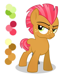 Size: 1164x1282 | Tagged: safe, artist:wolframclaws, derpibooru import, babs seed, bob steed, covering, rule 63, simple background, solo, transparent background