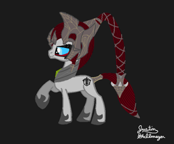 Size: 679x561 | Tagged: safe, artist:draculax01, derpibooru import, aman, ponified, ponytail, solo, tera