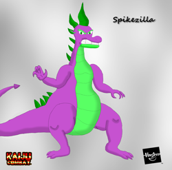 Size: 1751x1728 | Tagged: safe, artist:hedgehogninja94, derpibooru import, spike, dragon, kaiju combat, spikezilla