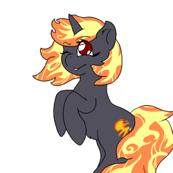 Size: 800x800 | Tagged: safe, artist:horseofpretense, derpibooru import, oc, oc only, oc:incendia, pony, fanfic:antipodes, solo