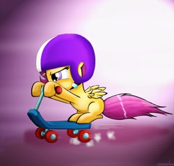 Size: 2000x1900 | Tagged: safe, artist:scooterloo, derpibooru import, scootaloo, pegasus, pony, female, filly, gotta go fast, helmet, scooter, solo